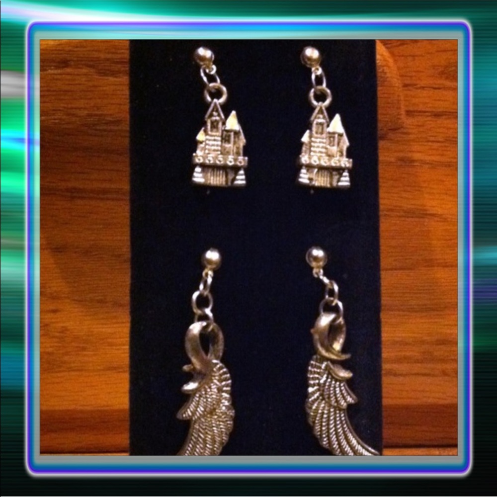 Castle & Sword Post Earrings